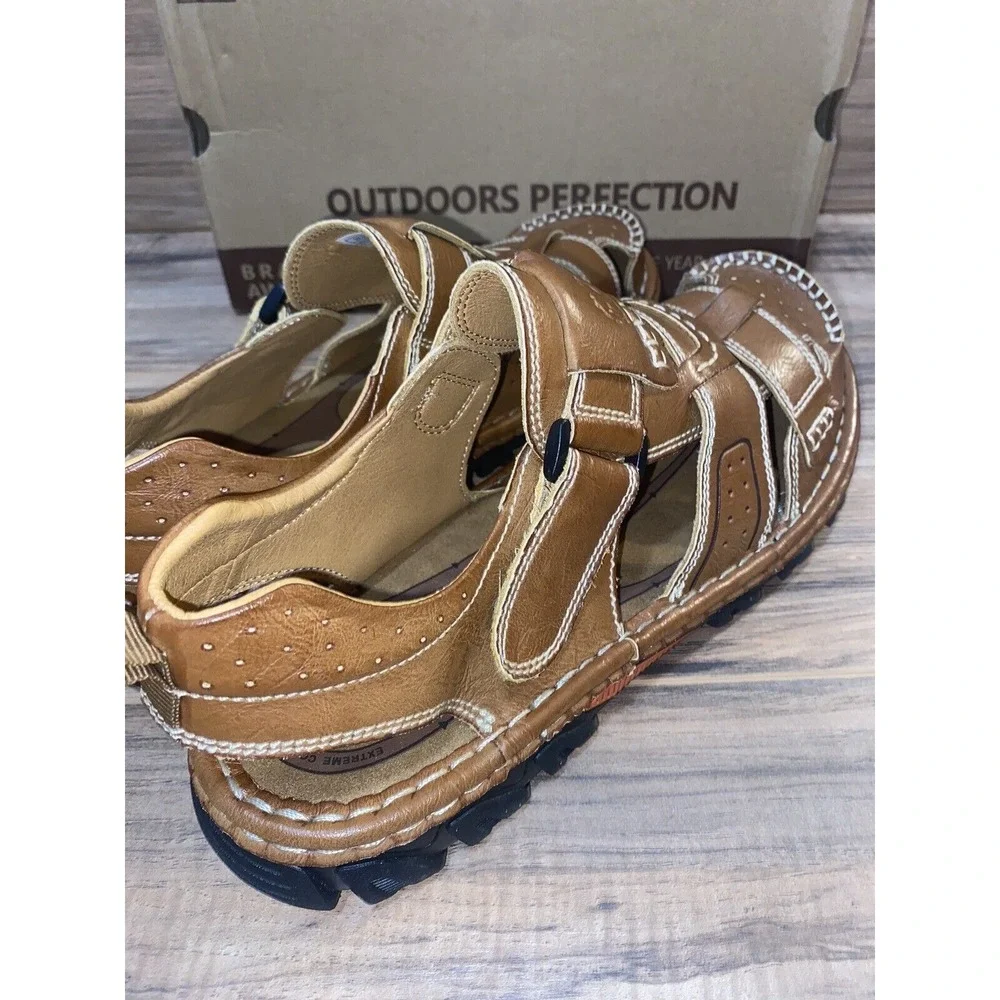 READ DESCRIPTION CAMEL CROWN Men's Leather  Closed toe Fishermen Sandal , Sz‎